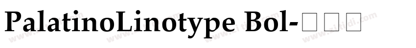 PalatinoLinotype Bol字体转换